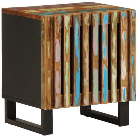 Comodini 2pz 40x34x46 Cm In Legno Massello Di Recupero - Foto 3