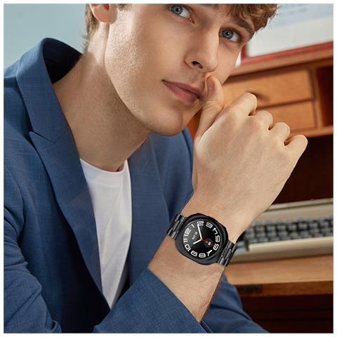 Cinturino Per Orologio In Acciaio Inossidabile Per Samsung Galaxy Watch 7 Ultra 47mm Black - Foto 5