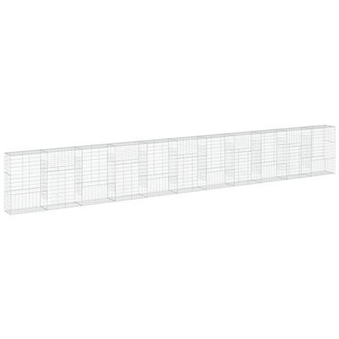 Cesto Gabbione Con Copertura 1100x50x150 Cm In Ferro Zincato - Foto 2