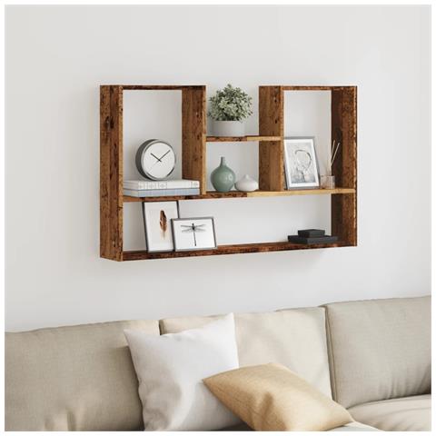 Scaffale A Parete Legno Vecchio 99x15x60 Cm In Truciolato - Foto 3