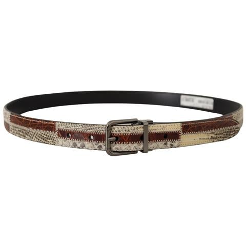 Cintura Metallo Patchwork Pelle Esotica Multicolore - 90 Cm / 36 In... - Foto 1