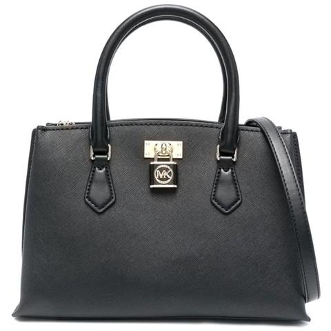 Sm Satchel Borsa Shopper Pelle Di Mucca Borse Donna Nero Eu One Size, 30s3gr0s1l-001 - Foto 1