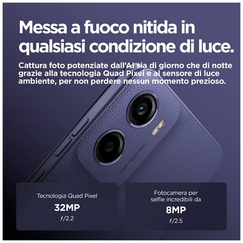 Moto E15 4G 64GB 2GB Ram Display 6.67" Main Camera 32MP Doppia SIM Android 14 Go Edition 4G USB tipo-C 5200 mAh Fresh Lavander - Foto 13