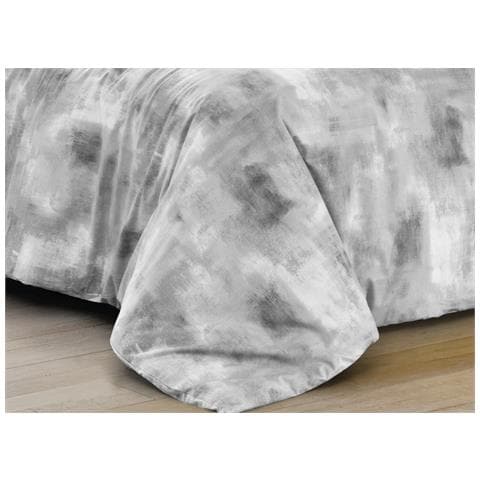 Copripiumino Sacco Piumone 100% Cotone Made In Italy Disegno Nebula Matrimoniale Grigio - Foto 2