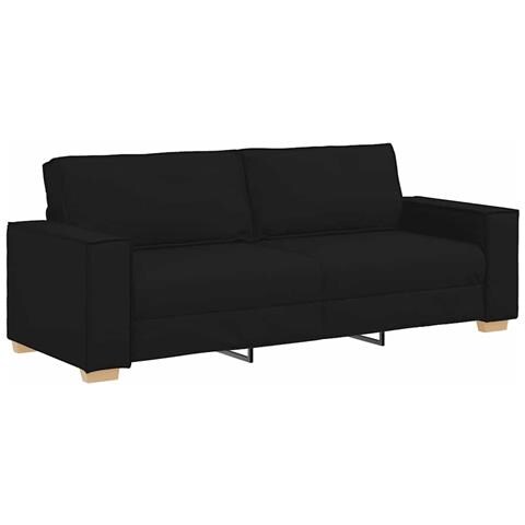 Set di Divani 2 pz con Cuscini Nero in Tessuto - Foto 9