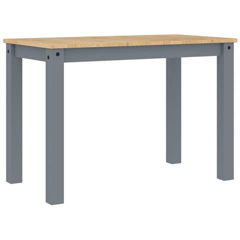 Tavolo Da Pranzo Panama Grigio 117x60x75 Cm Legno Massello Pino - Foto 2