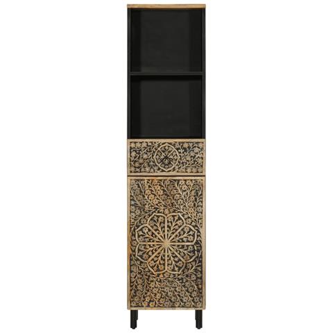 Mobile Da Bagno 38x33x160 Cm In Legno Massello Di Mango - Foto 3