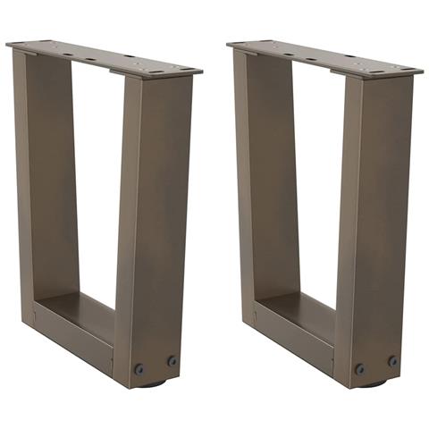 Gambe Per Tavolo Pranzo A V 2pz Naturale 40x(30-31,3)cm Acciaio - Foto 1