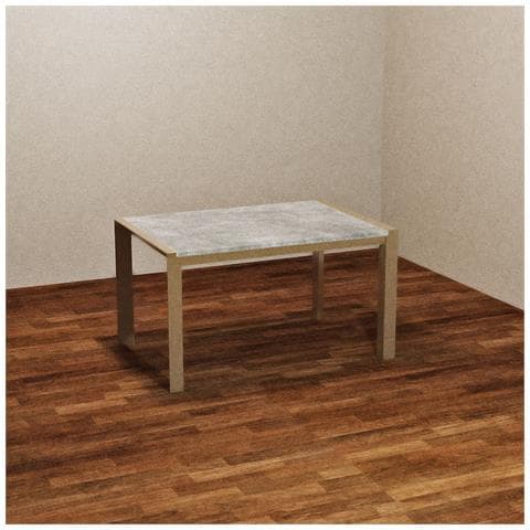 Tavolo Rettangolare Allungabile Golia 130x80 Struttura Tortora E Piano Cemento - Foto 1