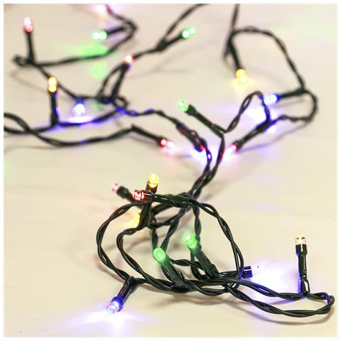 Luci Multicolore Micro 1000 Led A Batteria Impermeabili, Cavo Verde. Per Esterno 10,4 Metri. - Foto 1