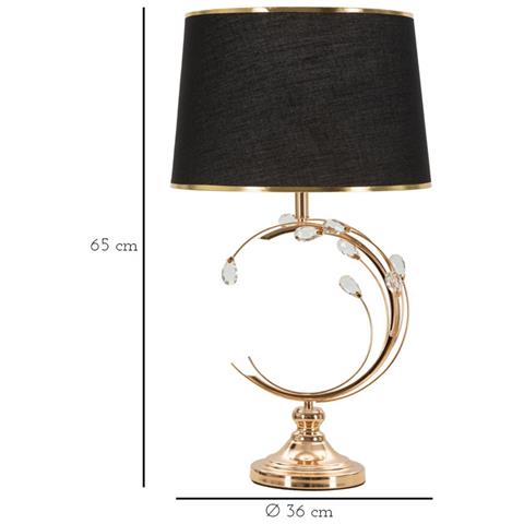 Lampada Da Tavolo Mf151 - Nero - Metallo - 36x36x65 Cm - Foto 6