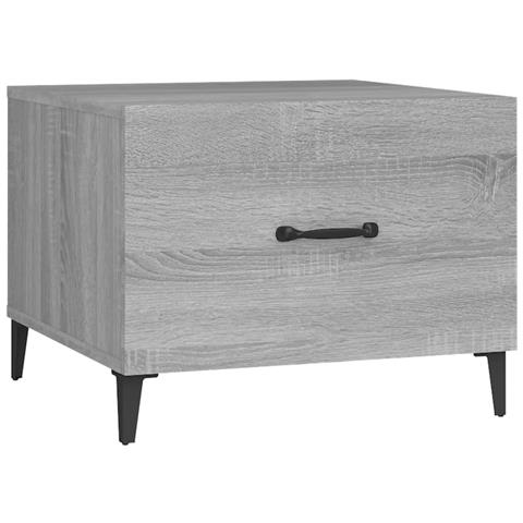 Lusso Casadino - Tavolino Da Salotto Gambe In Metallo Grigio Sonoma 50x50x40 Cm - Foto 1