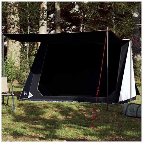 Tenda Campeggio 2 Persone Bianca Tessuto Oscurante Impermeabile - Foto 1