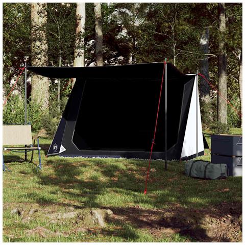 Tenda Campeggio 2 Persone Bianca Tessuto Oscurante Impermeabile - Foto 2
