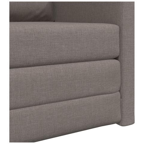 Divano Letto 2-in-1 Tortora 74x77x81 cm Tessuto - Foto 9