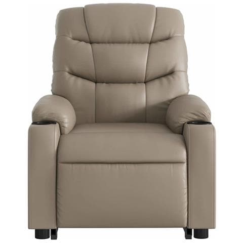 Poltrona Alzapersona Reclinabile Cappuccino in Similpelle - Foto 9