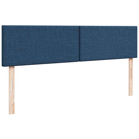 Struttura Letto Pouf con Materassi Blu 200x200 cm in Tessuto - Foto 9