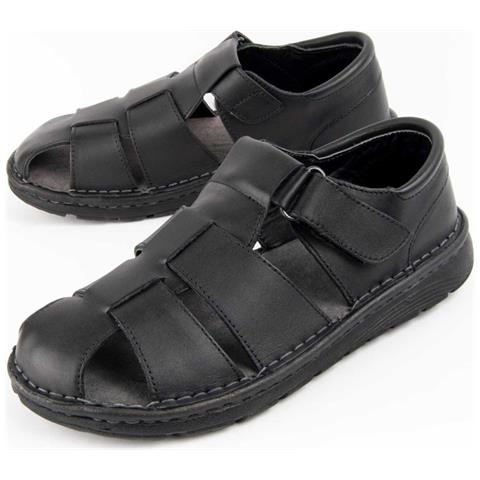 Sandalo Beira7 Nero Nero Pelle Naturale - Foto 1