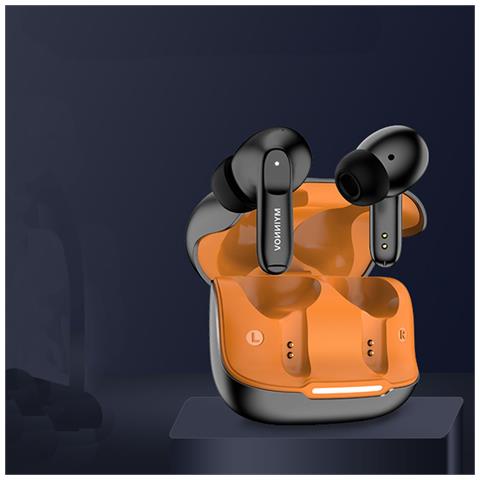 Auricolari Bluetooth Neri E Arancioni Con Enc A Quattro Microfoni Per Sport E Chiamate Chiare Black+orange - Foto 2