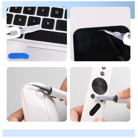 Spazzola Di Pulizia 2.0 Per Auricolari Bluetooth - Penna Multifunzione Per Auricolari, Tastiere E Altro Grey - Foto 2