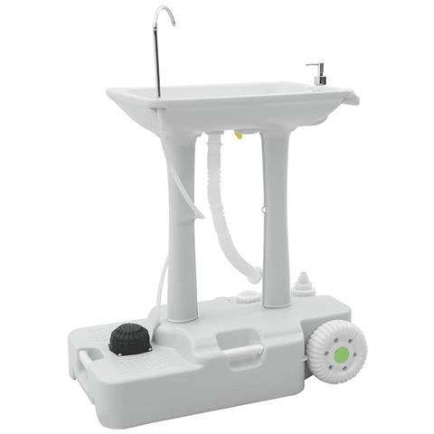 Lavandino portatile da campeggio Grigio 72 x 42 x 103 cm - Foto 2