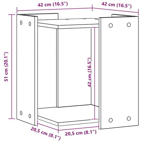 Recinto Lettiera Rovere Artigianale 42x42x51 cm in Truciolato - Foto 9