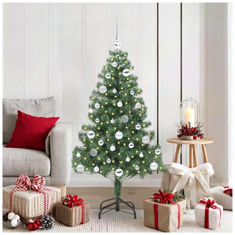 Albero di Natale con 150 LED con supporto Verde 150 cm PVC - Foto 2