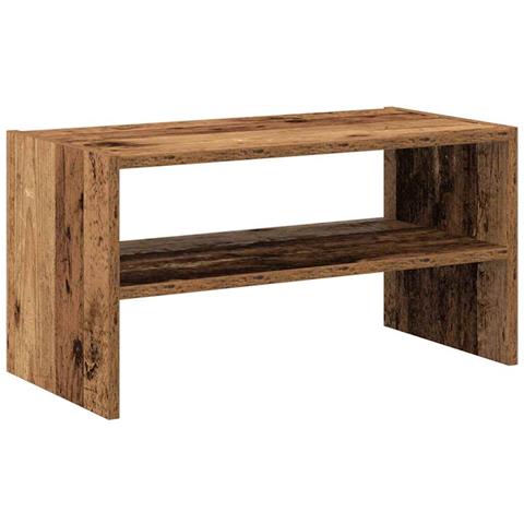 Scarpiera Impilabile Legno Antico 60x30x30,5 cm - Foto 1