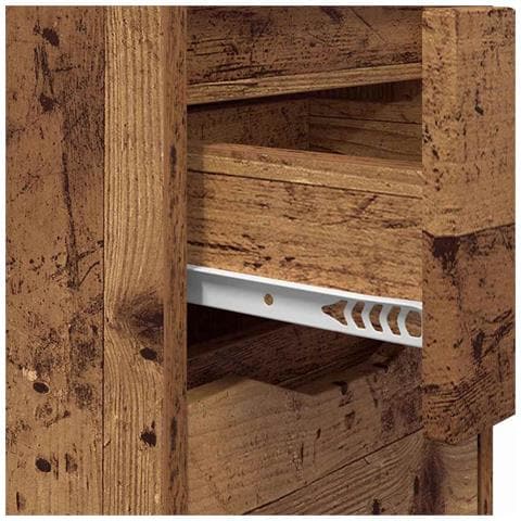 Comodini con cassetto 2 pcs Legno vecchio 30,5 x 30 x 43 cm - Foto 9