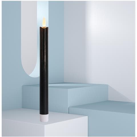 Candela Elettronica A Led Serie Magic Black - Diametro 2 Cm, Altezza 24,5 Cm - Foto 2
