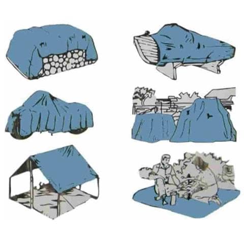 Telo Impermeabile 180g/m²  3x5m (15m²) Bianco - Copertura Protettiva Multiuso - Foto 2