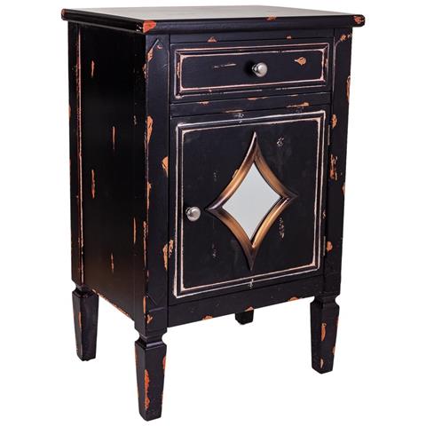 Comodino In Legno Nero 48x36x76 - Foto 1