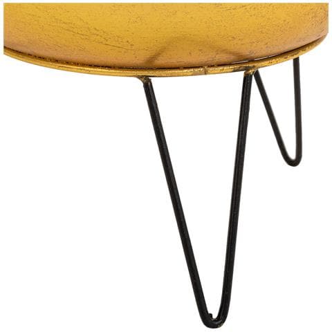 Fioriera Con Supporto In Metallo Dorato 29x29x26,5h - Foto 6