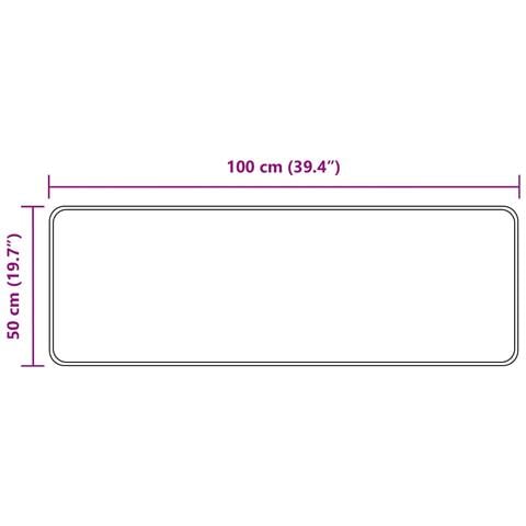 Tappeto Stampa Crema 100 x 50 cm Poliestere e PVC - Foto 7