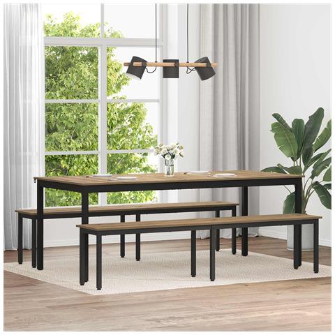 panchina Rovere Artigianale 200 x 35 x 45 cm Legno multistrato - Foto 2