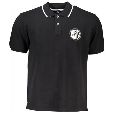 POLO NERO A MANICHE CORTE UOMINI - Colore: Nero, Taglia: S - Foto 1