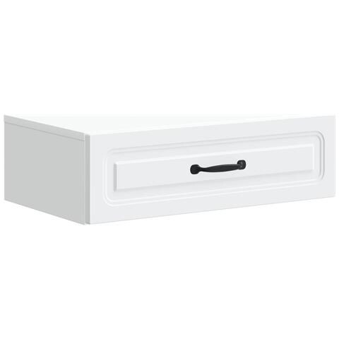 Tavolino da Parete Laterale Bianco 59 x 34,5 x 17 cm - Foto 1