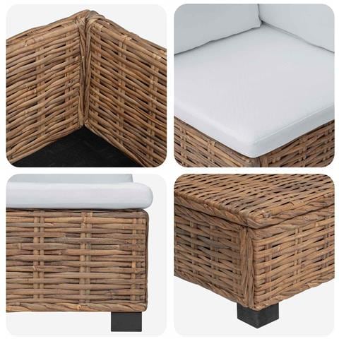 6 pz Set Lounge in Rattan con Cuscini GENDT Rattan naturale - Foto 10