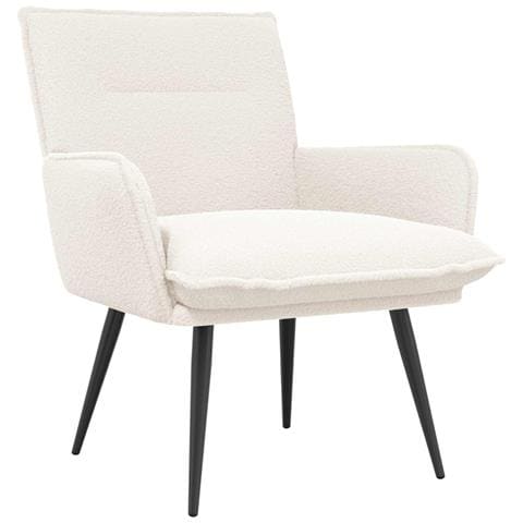Poltrona Crema Bouclé - Foto 1