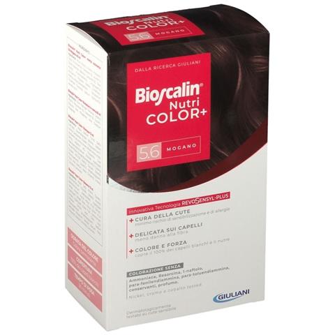 Bioscalin Nutricolor Plus 5,6 Mogano Crema Colorante 40 ml + Rivelatore Crema 60 ml + Shampoo 12 ml + Trattamento Finale Balsamo 12 ml - Foto 1