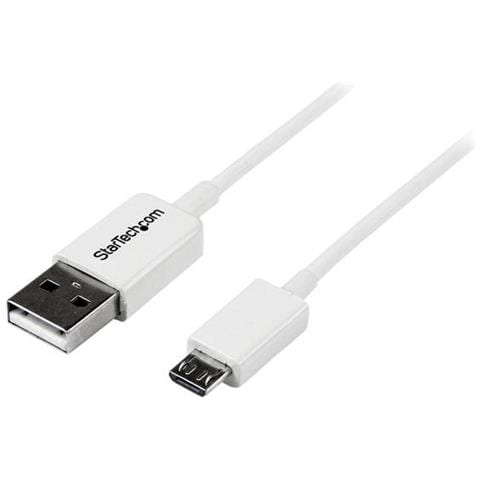 Cavo micro USB bianco 2 m - A a Micro B - Foto 1