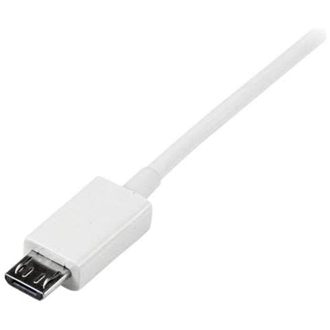 Cavo micro USB bianco 2 m - A a Micro B - Foto 3