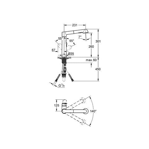 K7 Miscelatore Monocomando Lavello Con Doccetta Estraibile - Foto 3