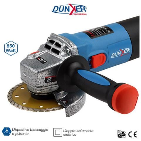 Smerigliatrice angolare 850 W disco 115 mm bloccaggio mola 2 kg  - Foto 3