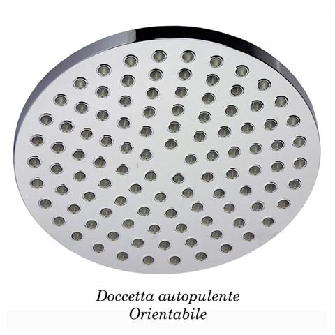 Doccetta in acciaio inox orientabile e autopulente Diametro mm 220 - Foto 2