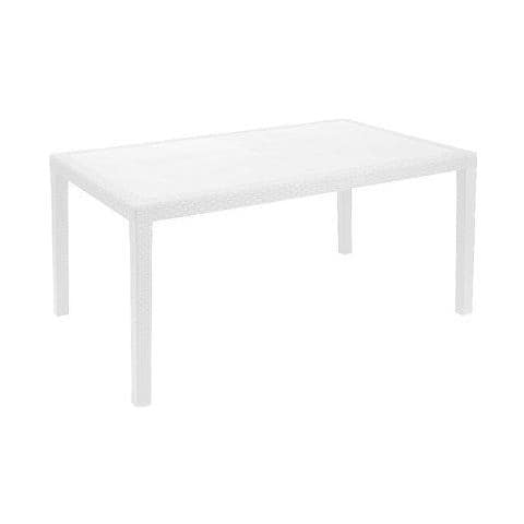 Tavolo in Polipropilene ed Ecorattan Bianco - Modello Prince - Foto 2