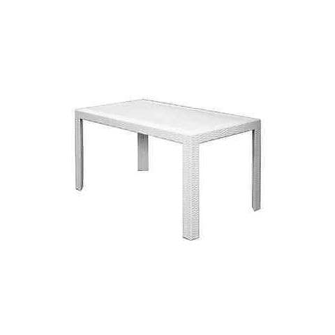 Tavolo in Polipropilene ed Ecorattan Bianco - Modello Prince - Foto 1