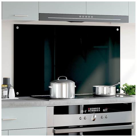 Paraschizzi Per Cucina Nero 100x60 Cm In Vetro Temperato - Foto 2