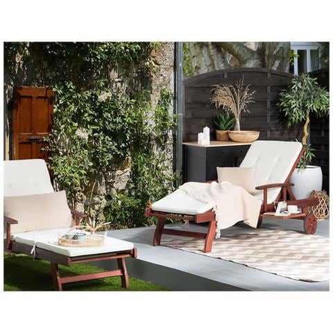 Cuscino Per Lettino Da Giardino Toscana / Java Bianco Crema 188 X 59 X 5 Cm - Foto 15