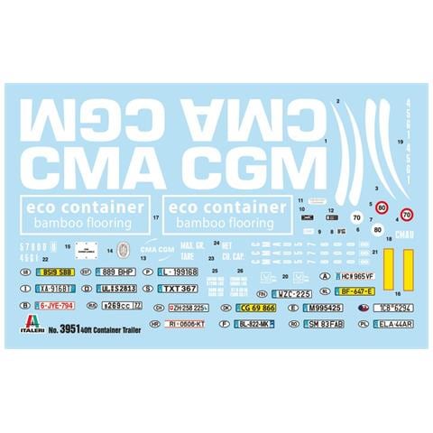Semirimorchio 40' Container Trailer Kit 1:24 - Foto 1
